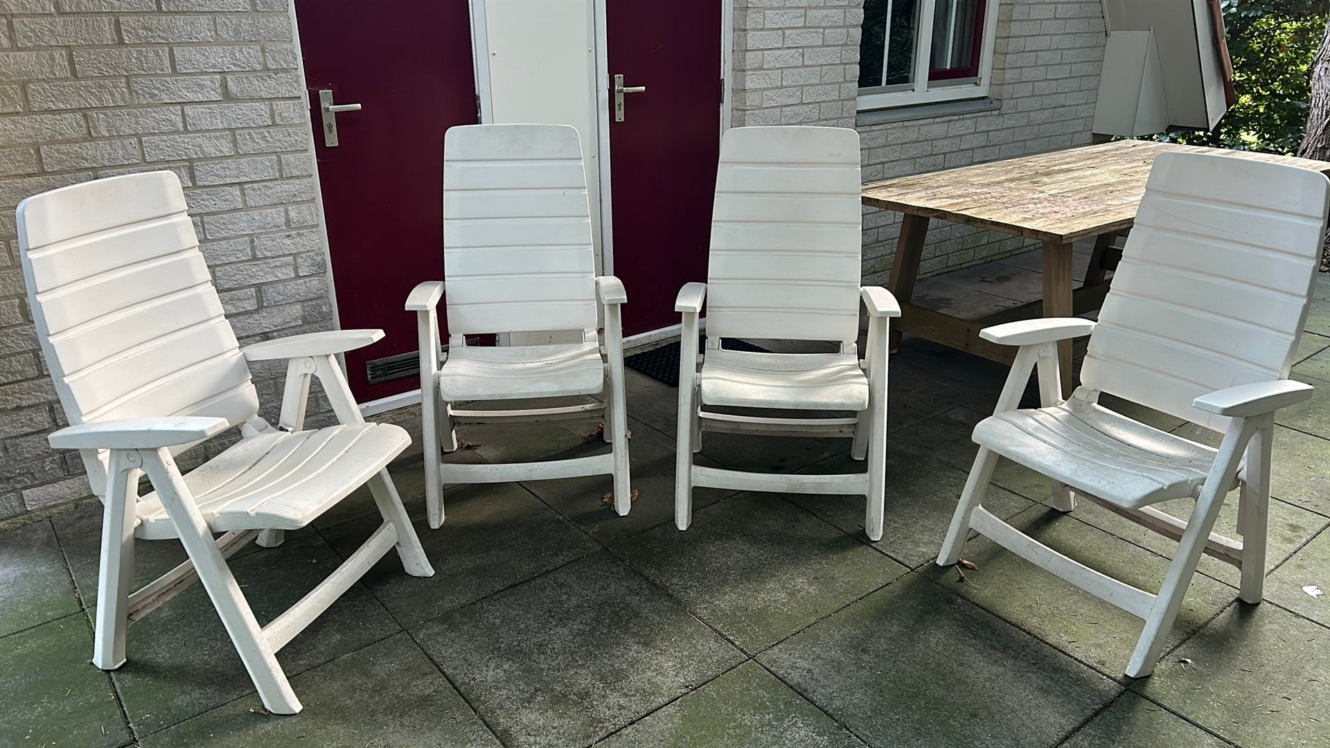 4x onverwoestbare Hartman tuinstoelen, Ophalen, Zo goed als nieuw, Kunststof