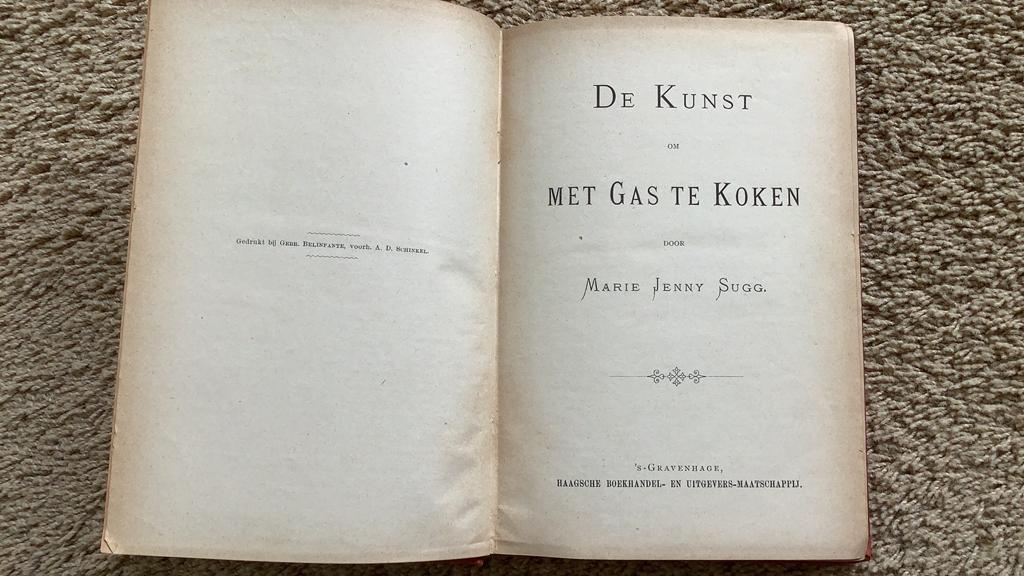 De Kunst om met Gas te koken, Marie Jenny Sugg. Zonder jaar, Antiek en Kunst, Antiek | Boeken en Bijbels, Ophalen of Verzenden