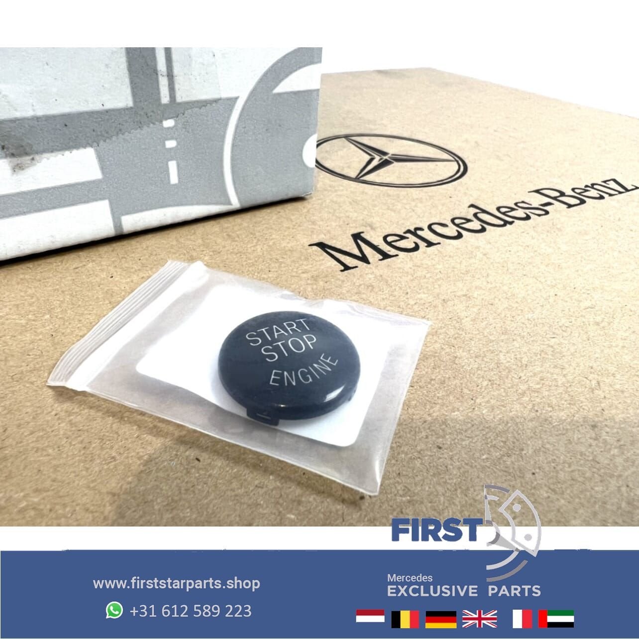 Mercedes AMG start / stop knop COVER W176 W177 W205 W117 W11, Gebruikt, -, Ophalen of Verzenden, -