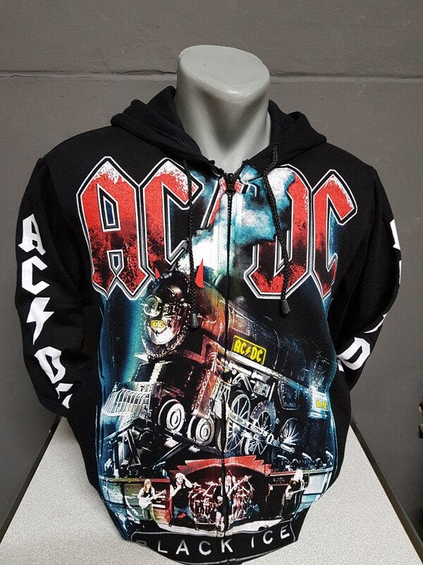 Zwart vest, ACDC, Rock band, printvest, Ophalen of Verzenden, Nieuw, Overige maten, Zwart