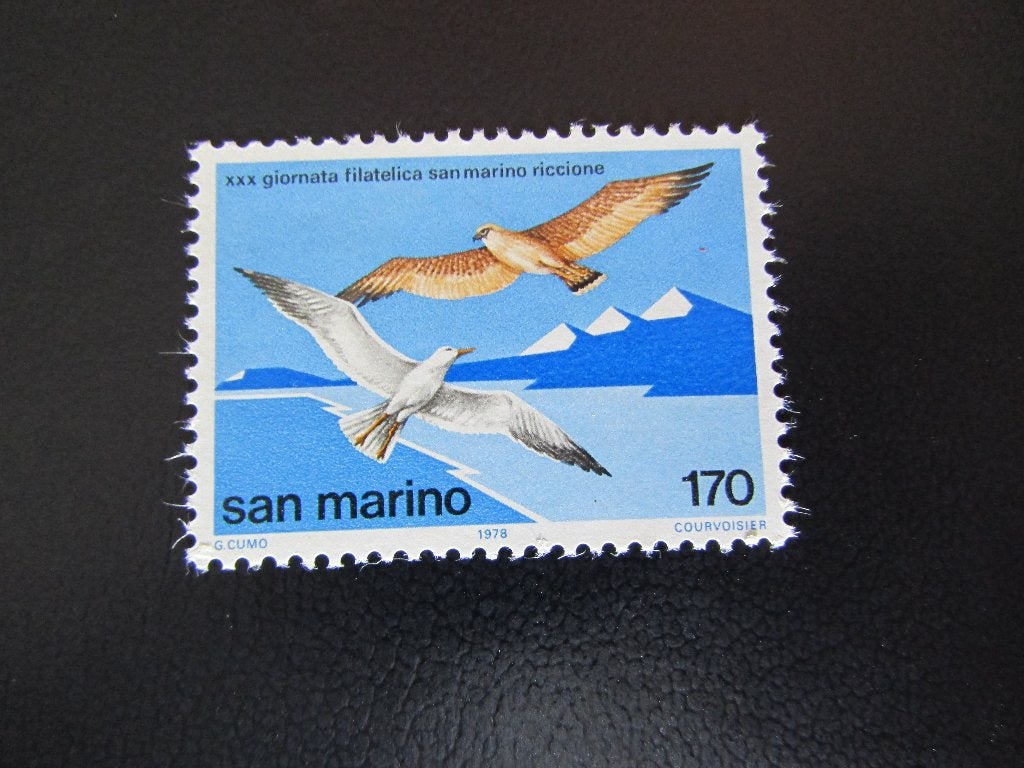 Postzegel Vogel: Meeuwen uit San Marino, Ophalen of Verzenden, Postfris, Dier of Natuur