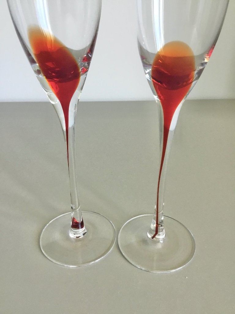 2 x bijzondere champagne flute, Ophalen of Verzenden, Nieuw, Overige typen
