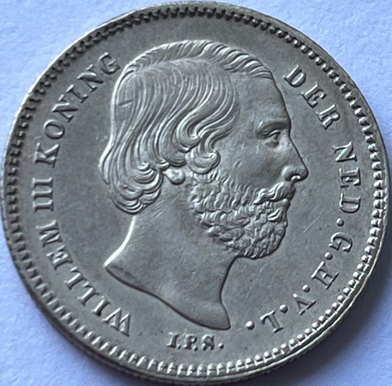 Zeldzaam kwartje 1890 schitterend exemplaar, Koning Willem III, Zilver, 25 cent, Ophalen of Verzenden