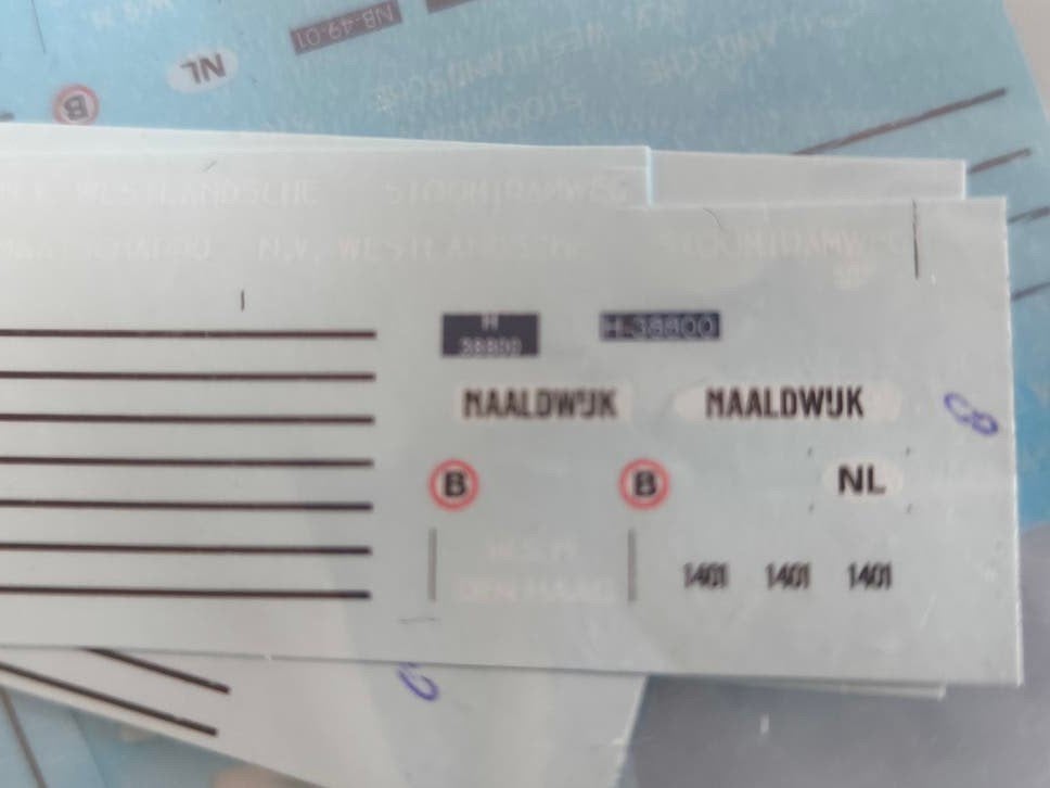 Hb model bus Decals WSM Westlandsche Stoomtramweg Maatscha, Verzenden, Nieuw, Overige typen, Overige merken