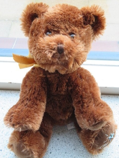 Beer Bear merk Shining Stars Russ Berrie bruin velours, Beer, Wasbaar, Ophalen of Verzenden, Zo goed als nieuw