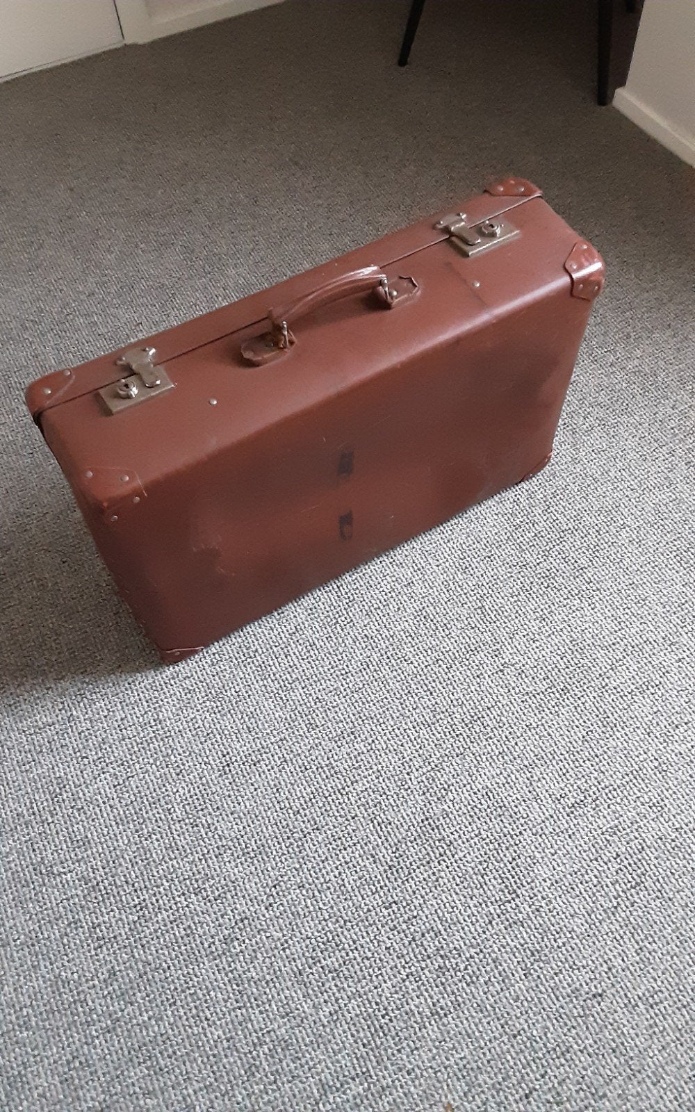 Vintage  bruine koffer Breed 70 cm, Sieraden, Tassen en Uiterlijk, Koffers, Ophalen of Verzenden, Gebruikt, Leer