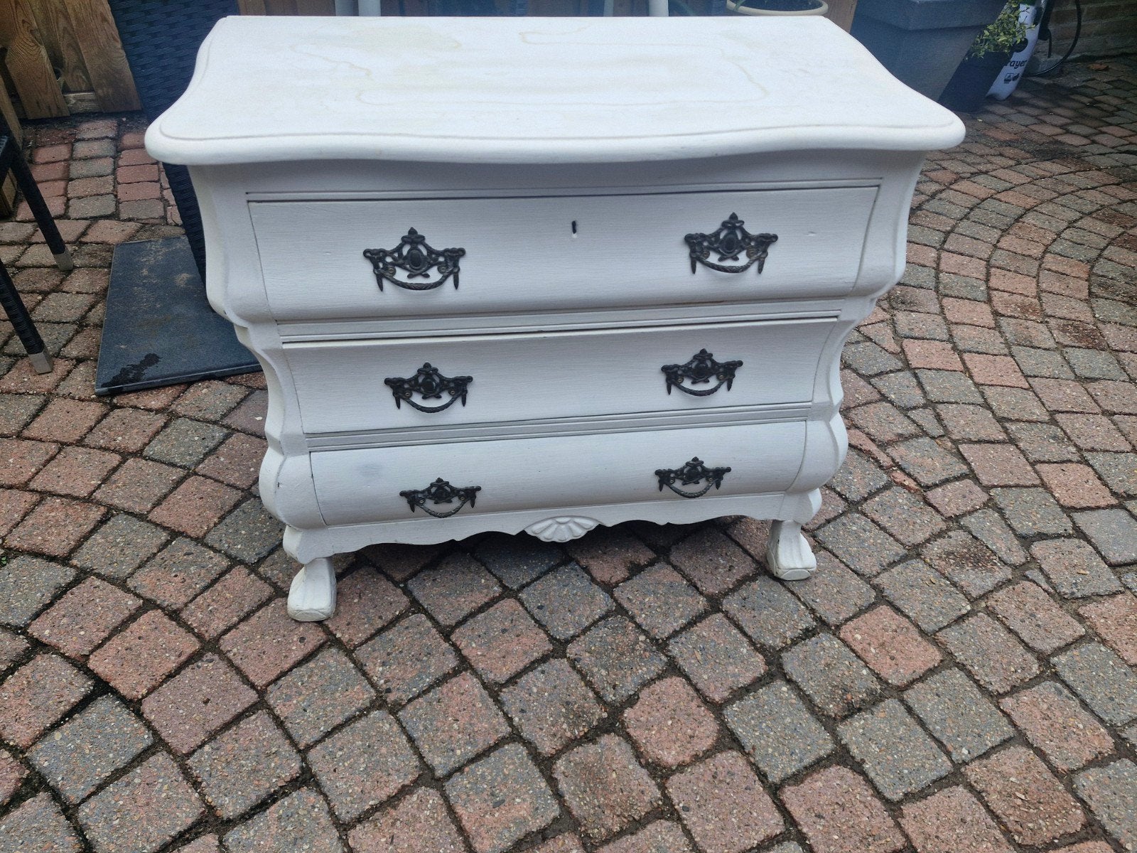 Vintage buikkastje met 3 lades - wit, Ophalen