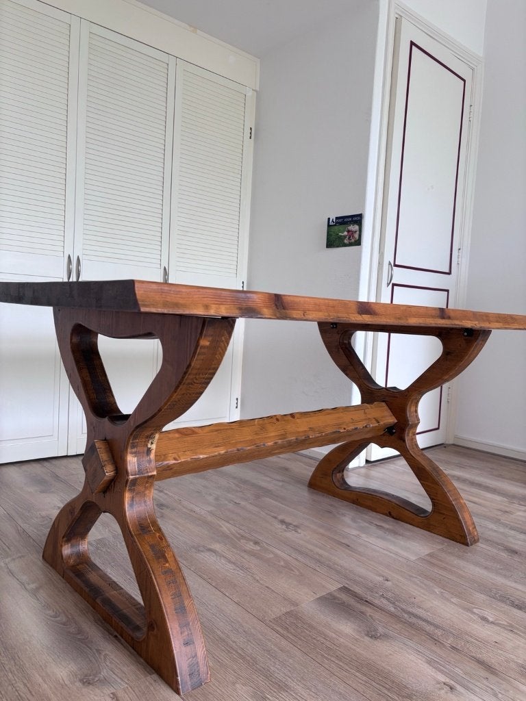 Solid Wooden Dining Table – 150 x 85 cm, Huis en Inrichting, Tafels | Eettafels, Ophalen, Gebruikt, Vier personen, Rechthoekig