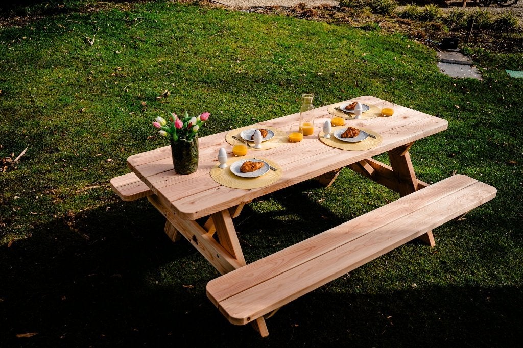 Douglas picknicktafel stoer, robuust en duurzaam (Houtmoat), Kinderpicknicktafel, Info@houtmoat.nl, Nieuw, Ophalen of Verzenden