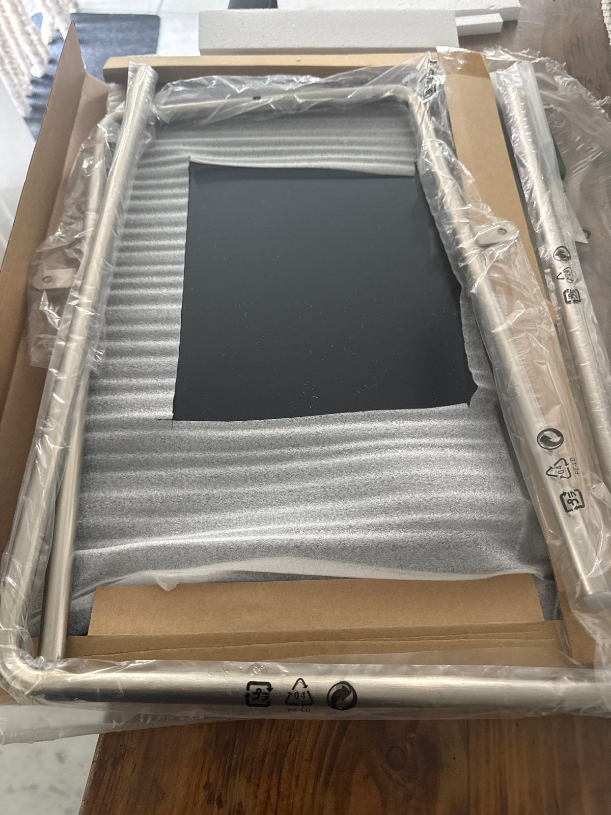 IKEA RIAN bijzettafel - Nieuw in doos, Metaal of Aluminium, Nieuw, 60 cm of meer, Rechthoekig