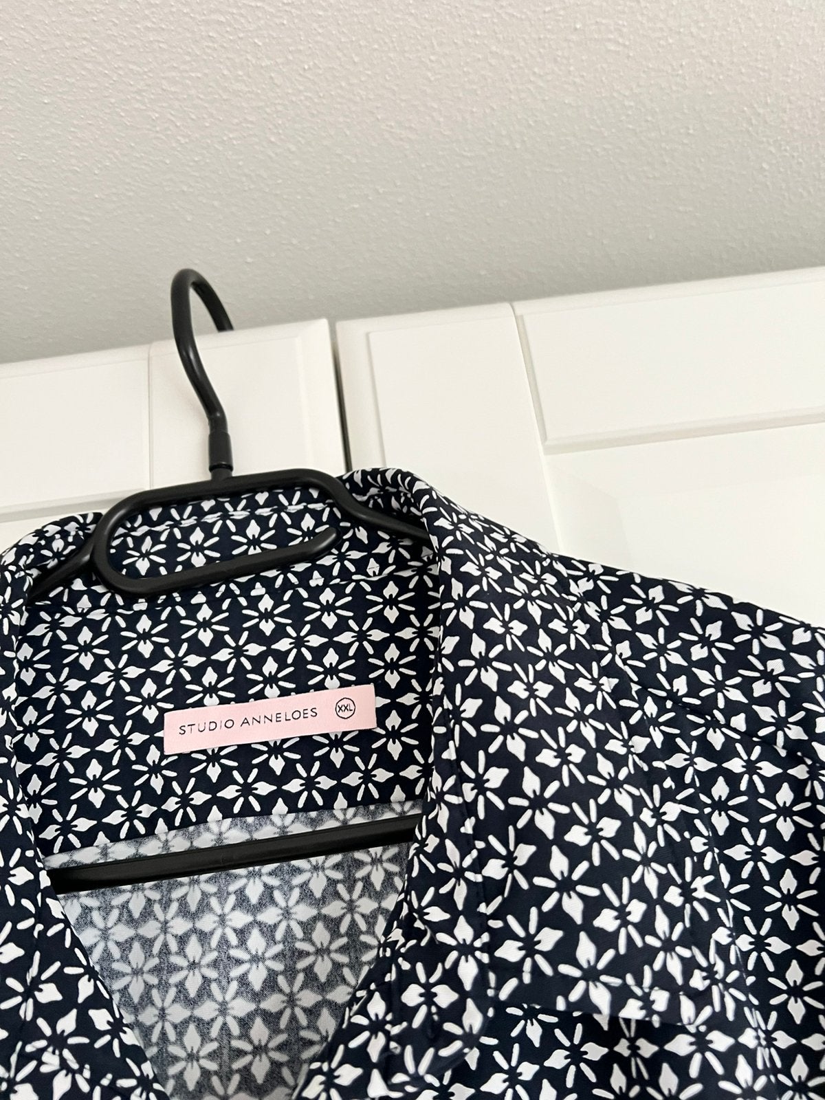 Studio anneloes poppy flower shirt  XXL donkerblauw/wit, Blauw, Maat 46/48 (XL) of groter, Ophalen of Verzenden, Zo goed als nieuw