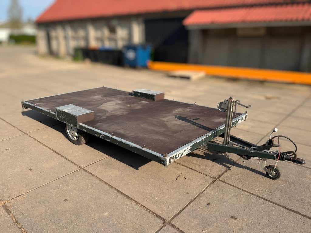 Geremde platte aanhanger 750 kg | Wit kenteken | Goede staat, Ophalen, Gebruikt