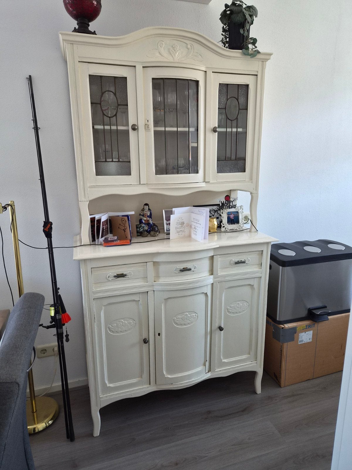 unieke antieke buffet kast, Ophalen, Gebruikt, 100 tot 150 cm, Grenenhout