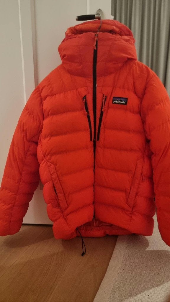 Patagonia Grade VII Down Parka 800-fill donsjas maat L, Kleding | Heren, Maat 52/54 (L), Oranje, Ophalen of Verzenden, Zo goed als nieuw