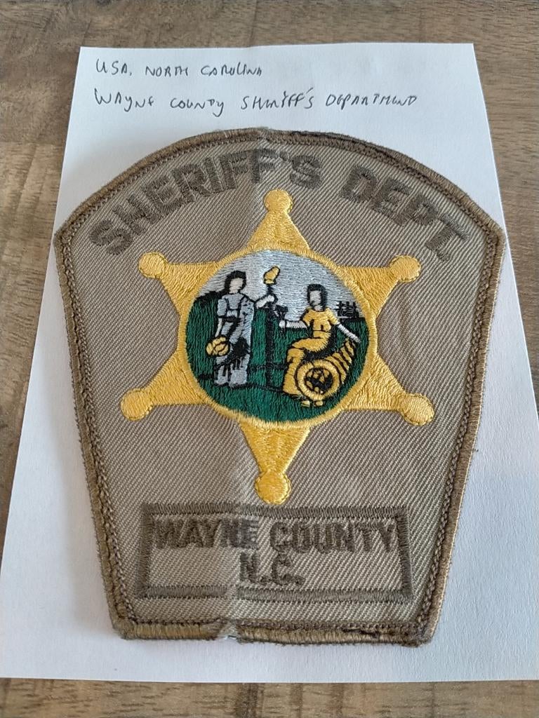 USA , North Carolina , Wayne County Sheriff's Department, Verzenden, Overige soorten, Amerika, Embleem of Badge