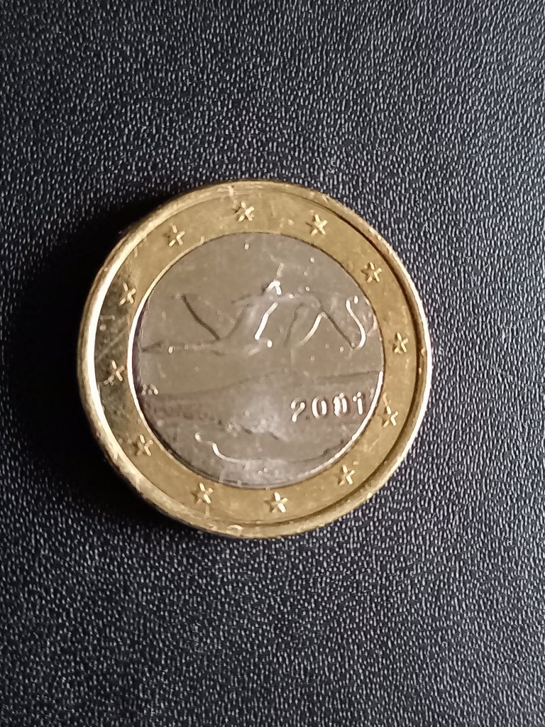 042: 1 Euro munt in nieuwstaat Finland 2001, Verzenden, Finland, 1 euro, Losse munt
