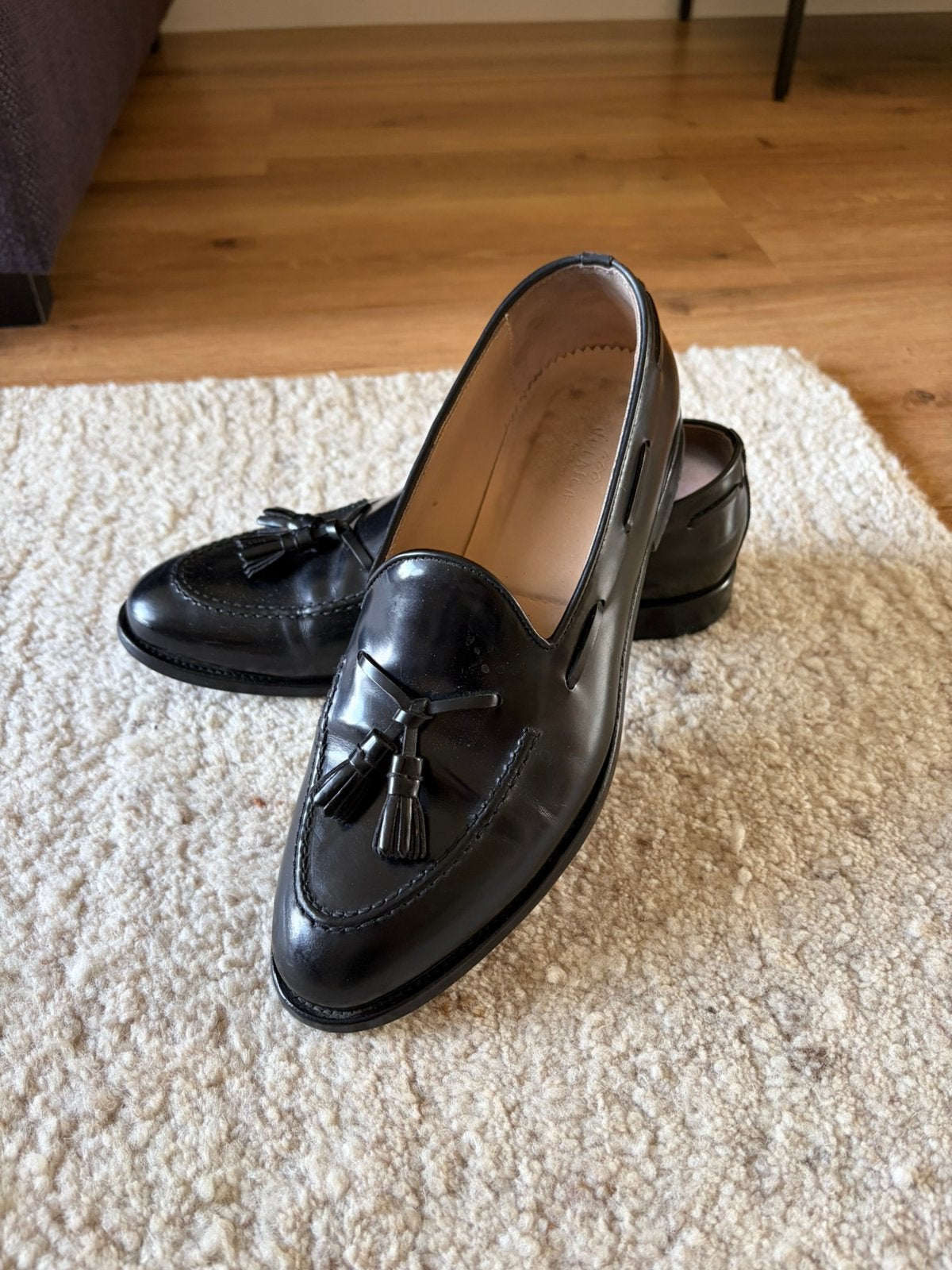 Velasca zwarte leren loafers mocassin instapper maat 39,5, Zwart, Ophalen of Verzenden, Zo goed als nieuw, Espadrilles of Moccasins