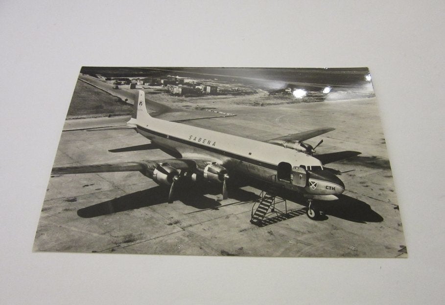 Sabena ansichtkaart Even uitrusten op de tocht Super DC6, Verzenden, Zo goed als nieuw, Kaart, Foto of Prent