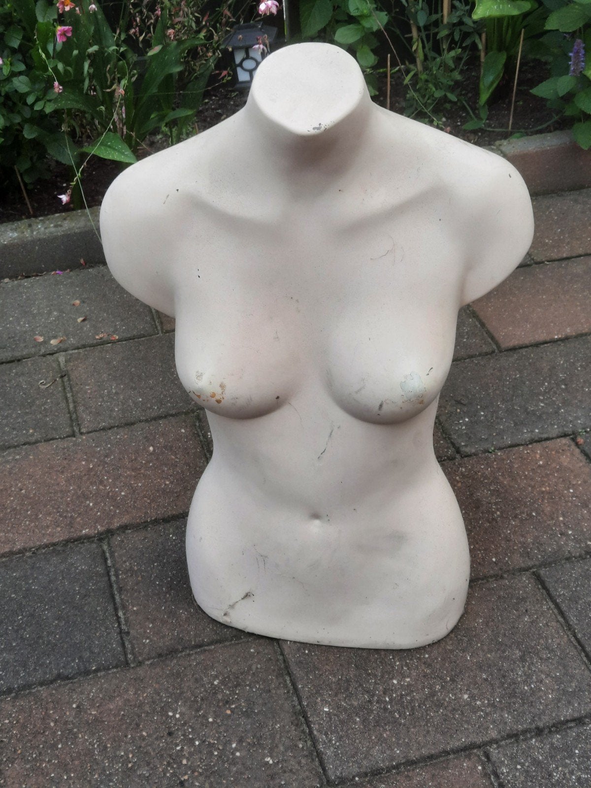 Decoratieve buste van een vrouwelijk torso, Ophalen, Gips, Buste, Handgemaakt