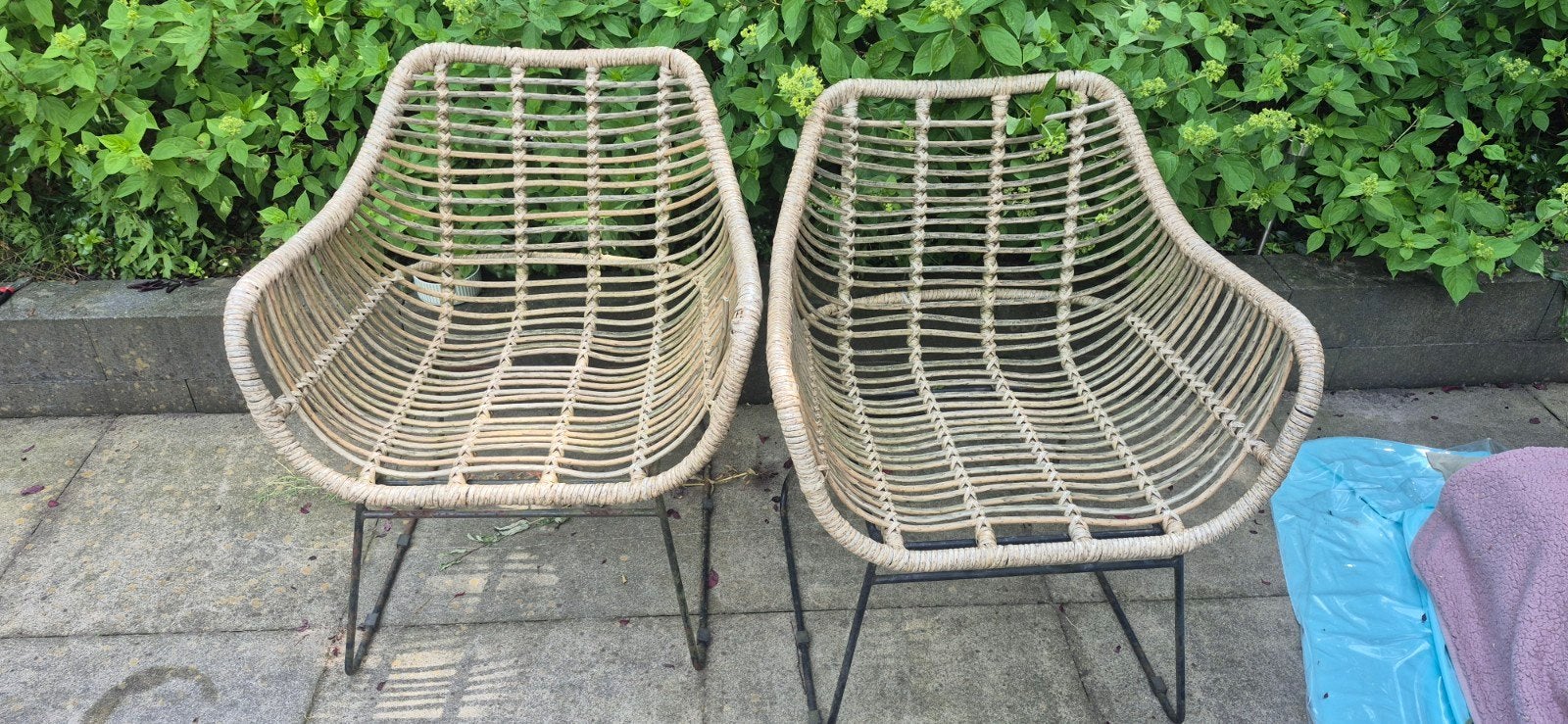 6 nette terrasstoelen, Tuin en Terras, Tuinstoelen, Ophalen, Gebruikt, Kunststof