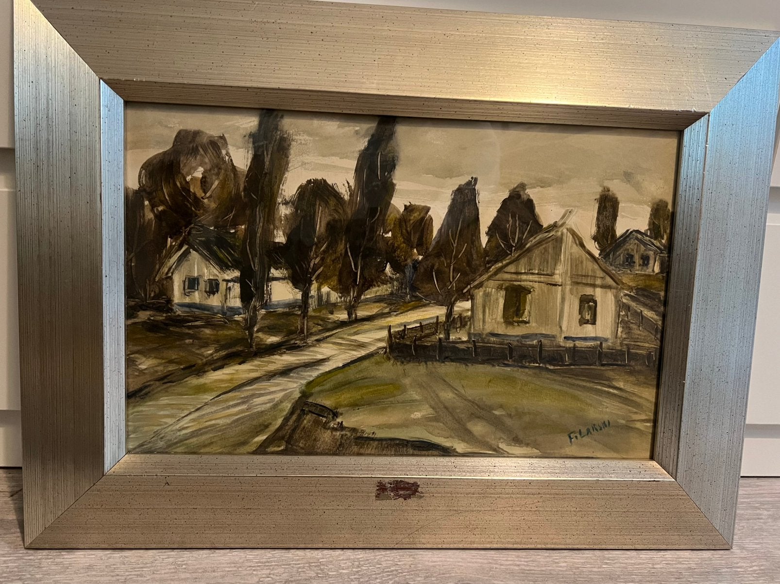 D.H.W. Dirk Filarski impressionistisch schilderij gouache, Ophalen of Verzenden