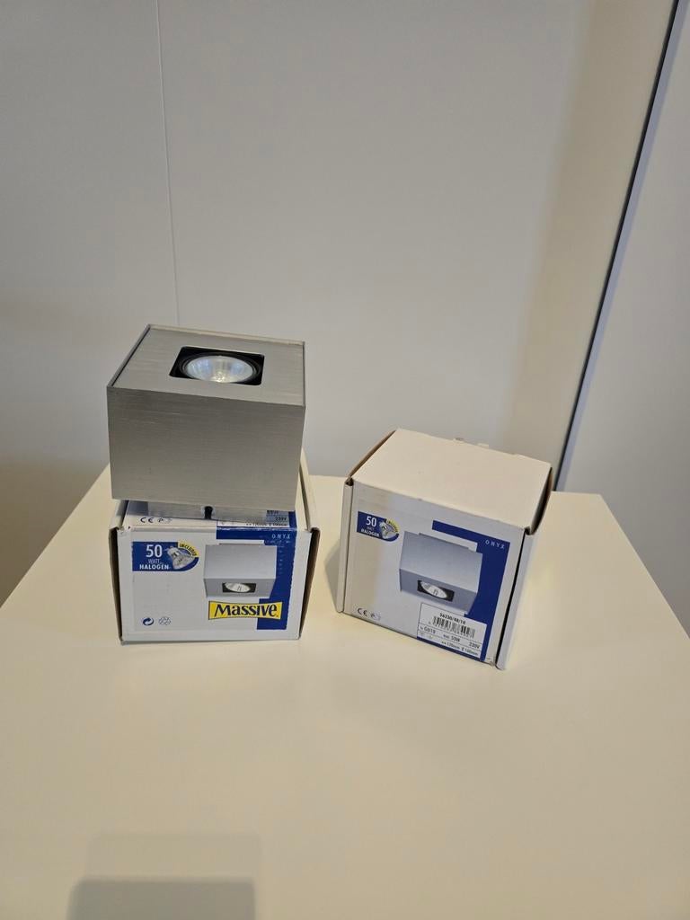 Twee nieuwe Massive Onyx inbouwspots – GU10, Metaal of Aluminium, Nieuw, Ophalen of Verzenden, Inbouw