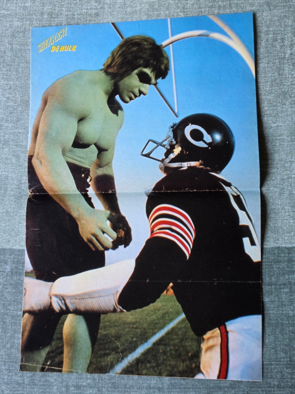 Vintage Hulk Poster - Hitkrant, Verzamelen, Rechthoekig Staand, Ophalen of Verzenden, Zo goed als nieuw, A1 t/m A3