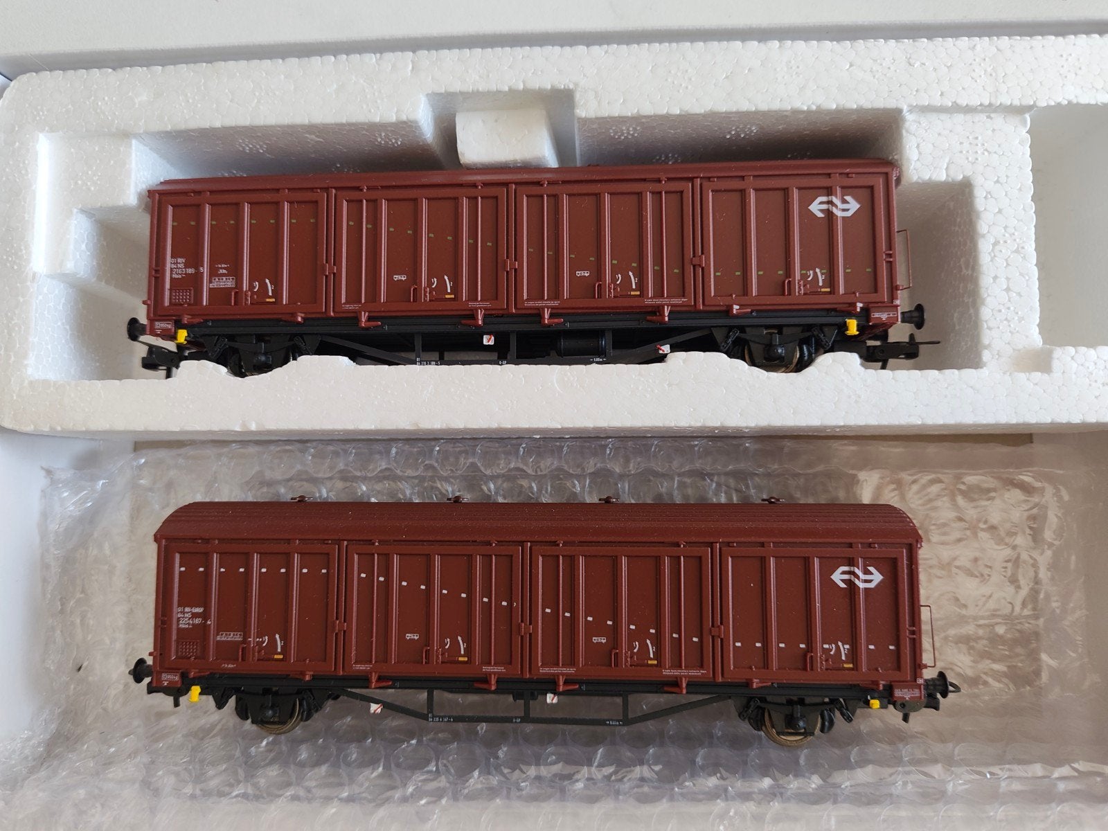 NS modeltrein set 2 wagons NS, Overige merken, Gelijkstroom, Wagon, Ophalen of Verzenden