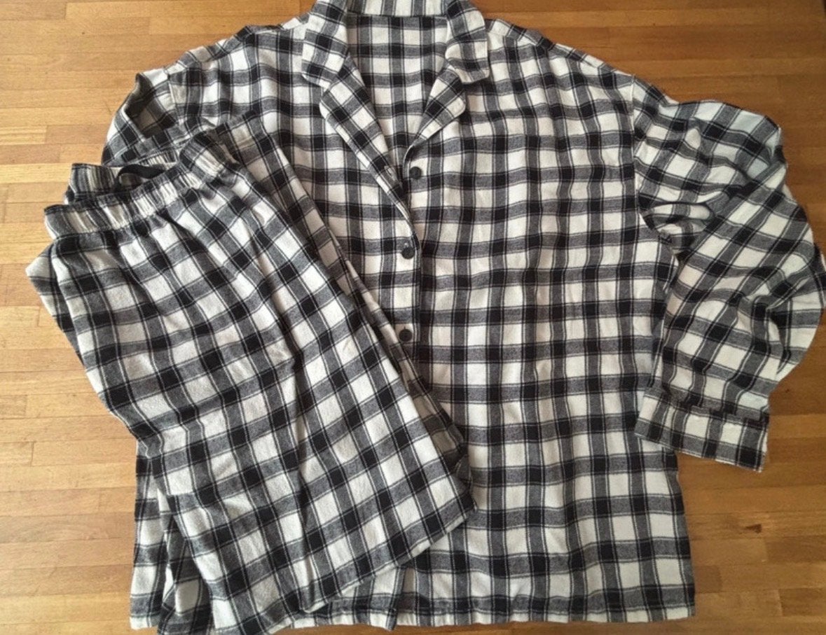 Geruite pyjama set - zwart/wit, Kleding | Dames, Ophalen of Verzenden, Zo goed als nieuw, Maat 36 (S)