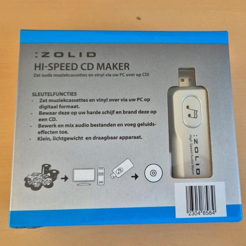 Zolid Hi-Speed CD Maker - Muziek digitaliseren, Ophalen of Verzenden, Nieuw, Audio