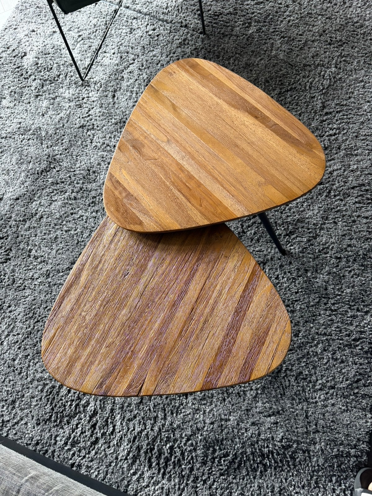 PTMD Rupert Naturel Salontafel Set (2 stuks) - naturel Teak, 50 – 75, Teakhout, Nieuw, Overige vormen