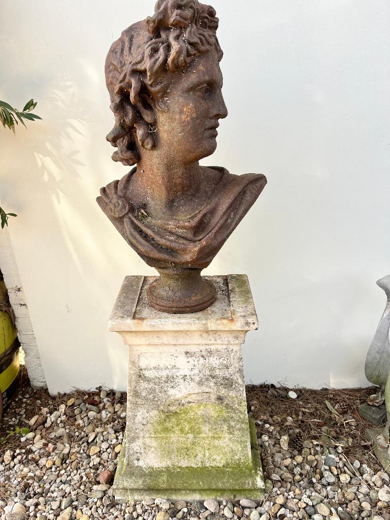gietijzeren buste apollo, Ophalen, Gebruikt, Metaal, Mensenbeeld