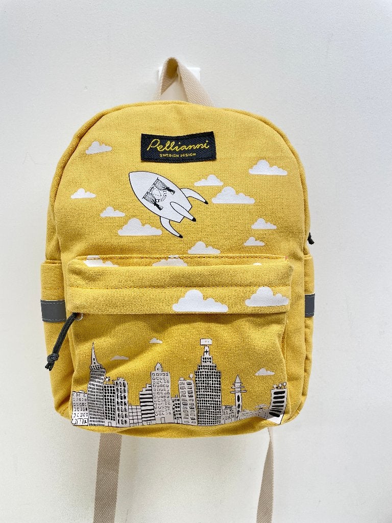 Pellianni: Rugzak Geel Raket, Ophalen of Verzenden, Nieuw, Overige merken, 30 tot 45 cm