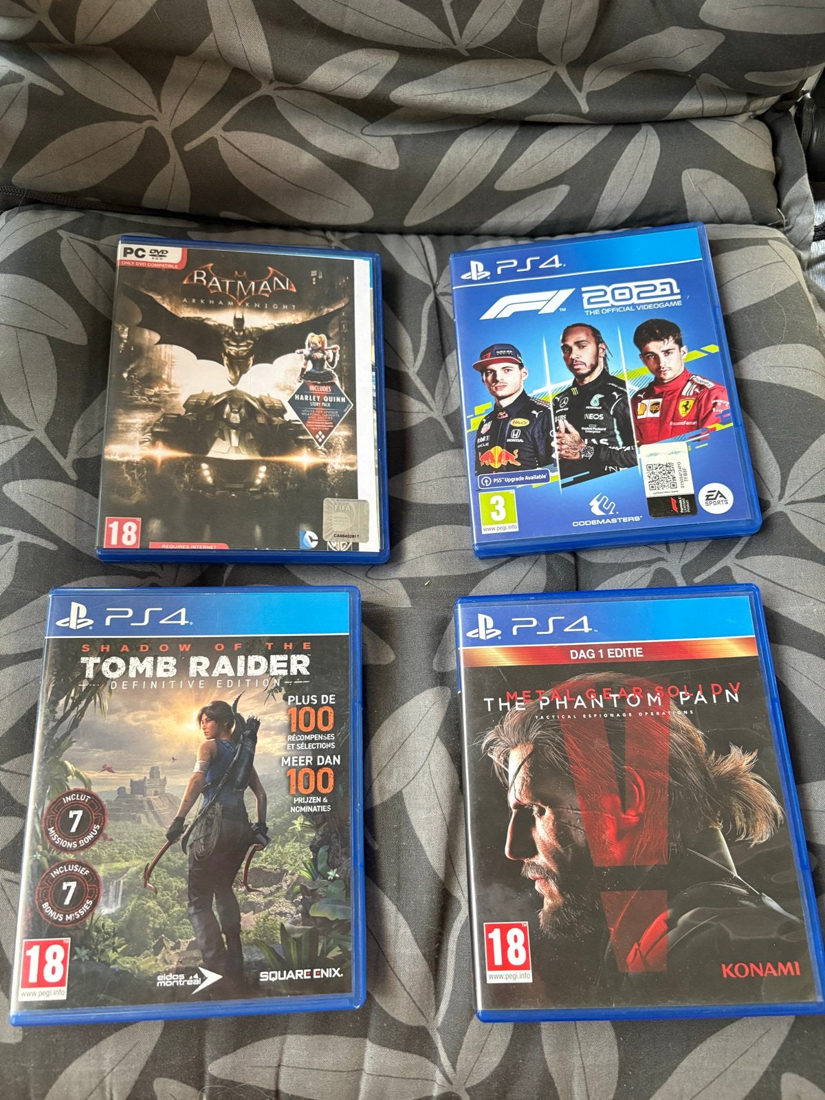 PS4 Games: F1 2021, Tomb Raider, MGS V, Batman Arkham Knight, Online, Gebruikt, Vanaf 18 jaar, Overige genres
