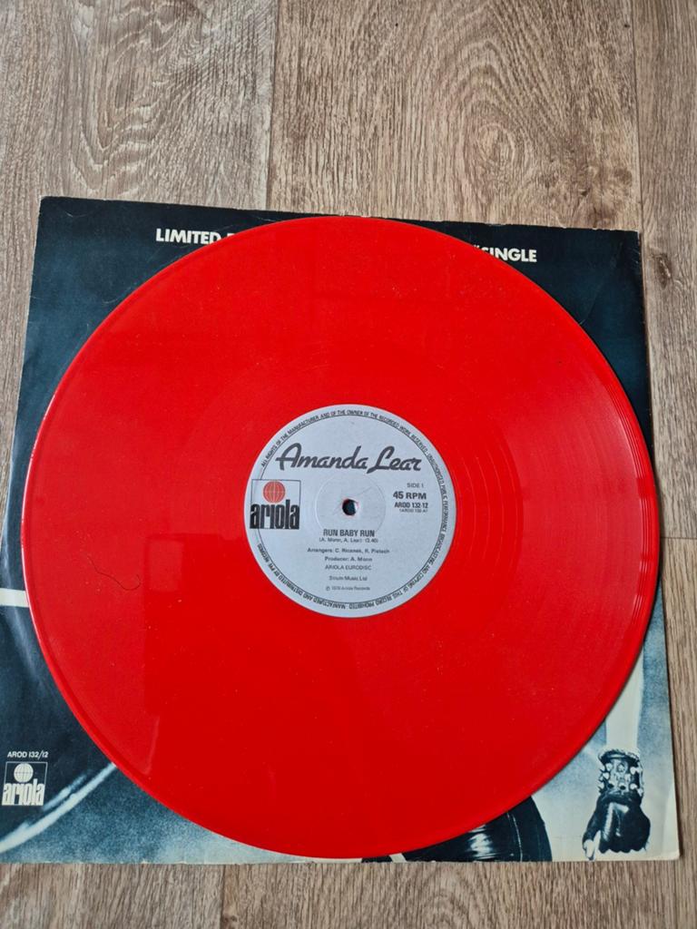 Amanda Lear - Run Baby Run - Gekleurd Vinyl (Rood), Gebruikt, Limited edition, Ophalen of Verzenden, 1970 - 1979