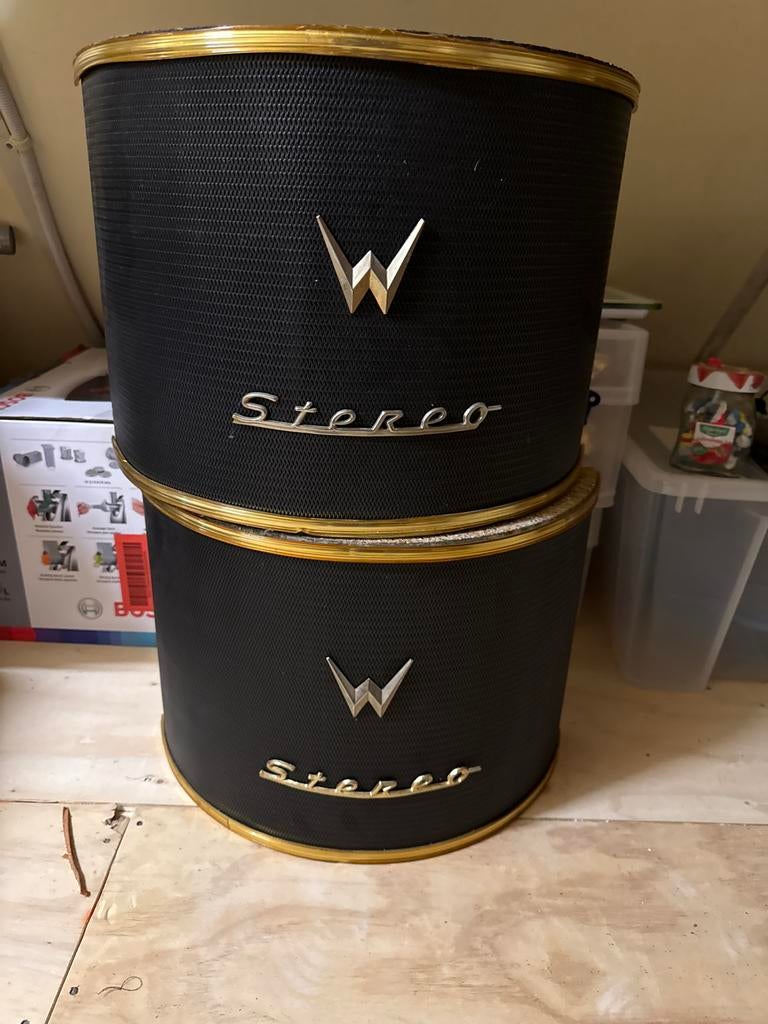 Vintage Wurlitzer Jukebox Stereo Extender Speakers Model 512, Gebruikt, Overige typen, Minder dan 60 watt, Ophalen