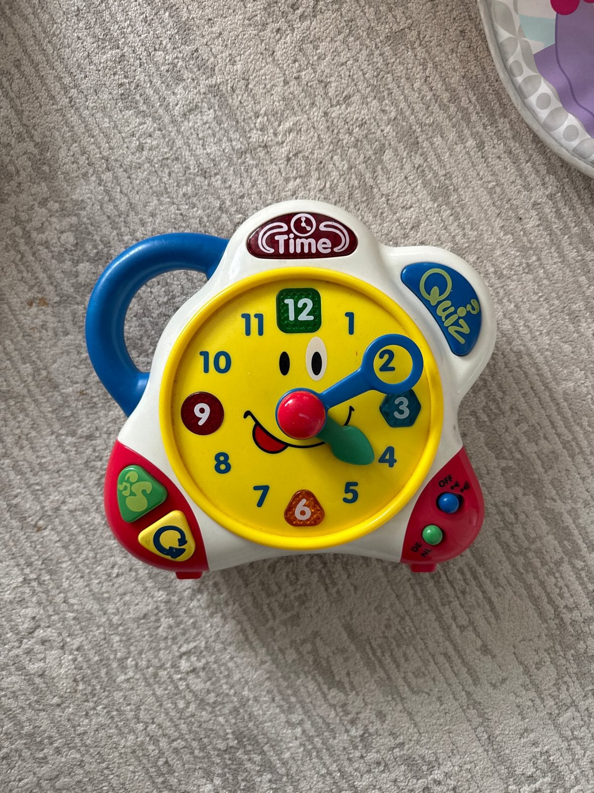 VTech Baby Time Klok Speeltje met Licht en Geluid, Ophalen of Verzenden, Gebruikt, Overige typen, Met licht