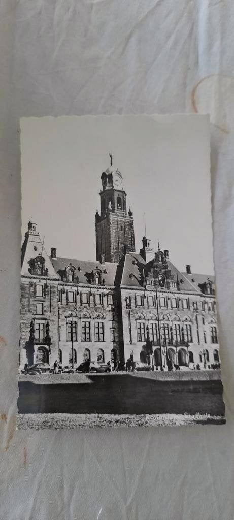 kaart stadhuis rotterdam uit 1960, Ophalen of Verzenden, 1940 tot 1960, Gelopen, Zuid-Holland