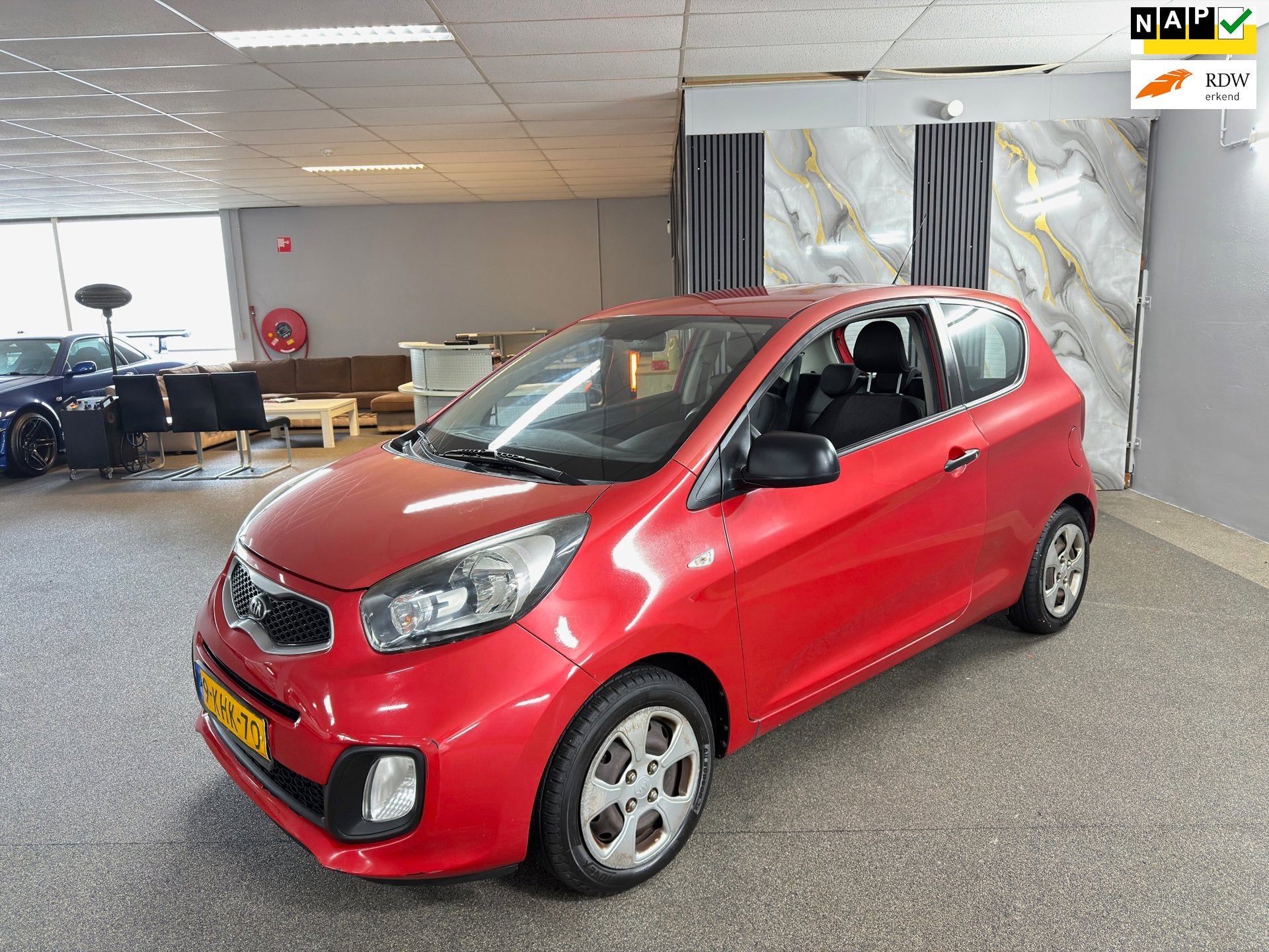 Kia Picanto 1.0 CVVT ISG Apk Nieuw,1e Eigenaar,Carplay,N.A.P, Voorwielaandrijving, Stof, Gebruikt, Zwart
