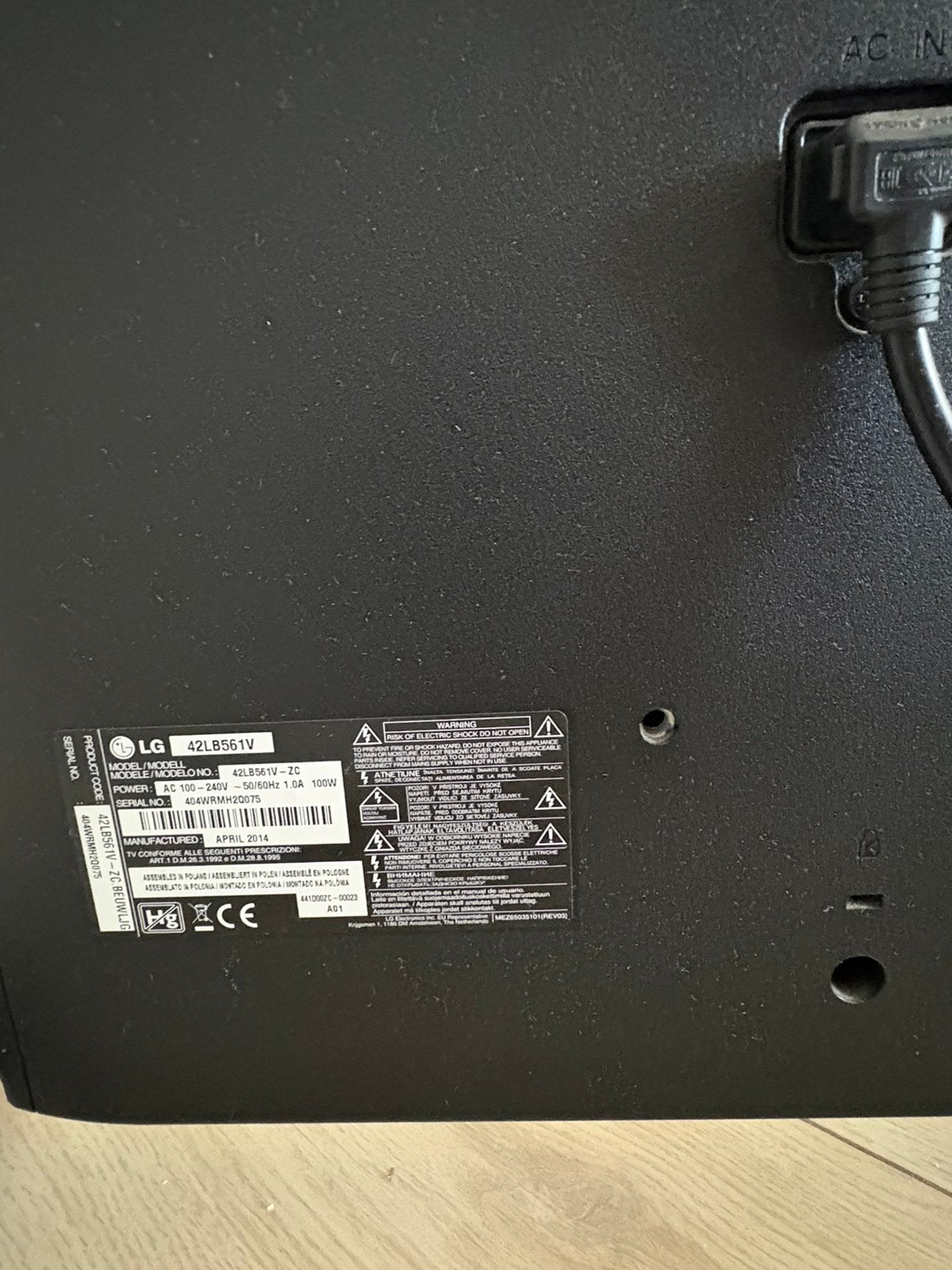 LG, Ophalen, Gebruikt, 120 Hz, 100 cm of meer