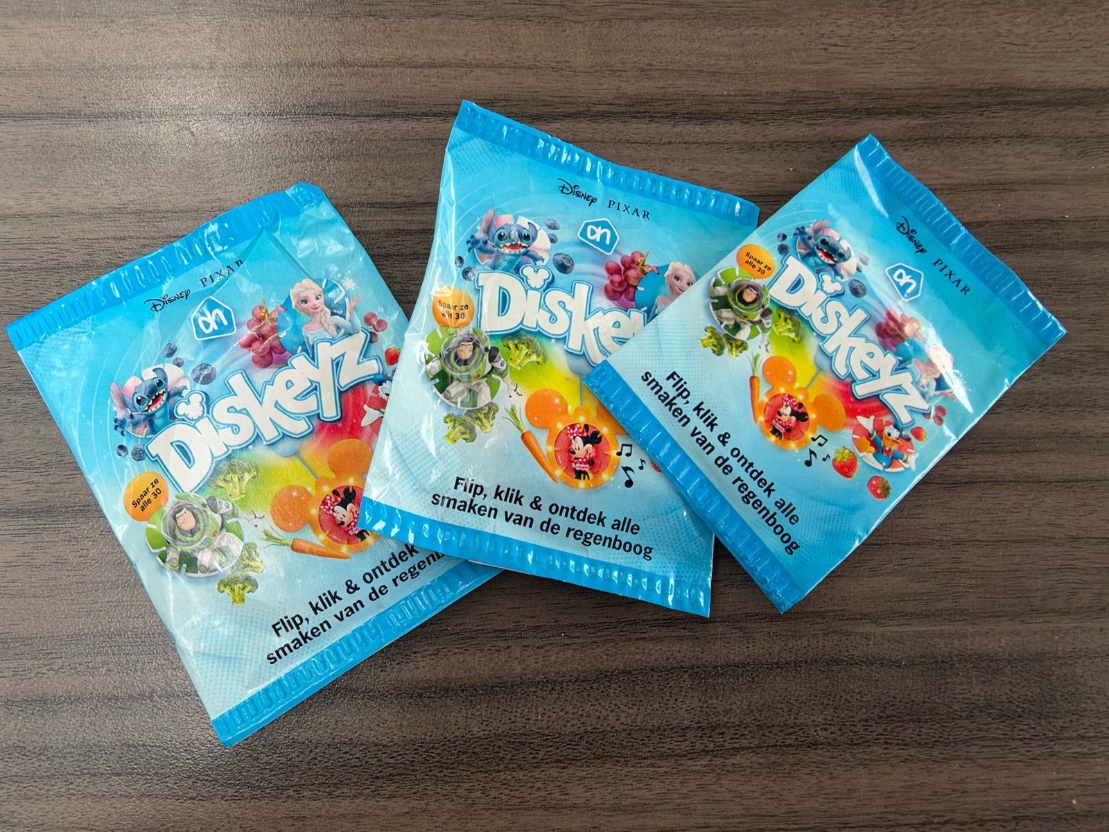 Disney Pixar AH Diskeyz - 3 zakjes, Ophalen of Verzenden
