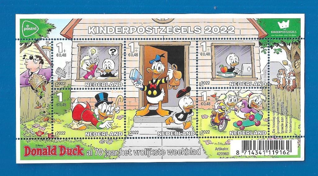 NVPH 4059 Kinderpostzegels 2022 - Donald Duck, Verzenden, Na 1940, Postfris