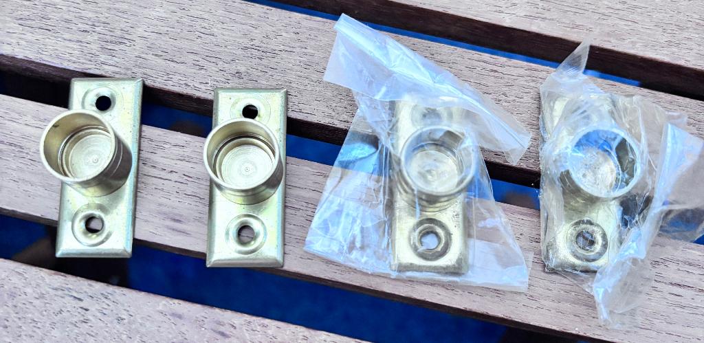 Gordijnroede steun messing kleur voor 10 mm roede - 4 stuks, Ophalen of Verzenden, Nieuw