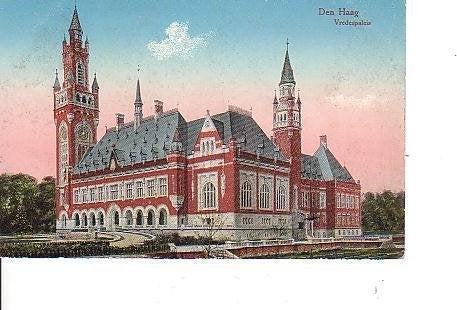 Ansichtkaart 	Den Haag	Vredespaleis, Verzenden, Voor 1920, Gelopen, Zuid-Holland