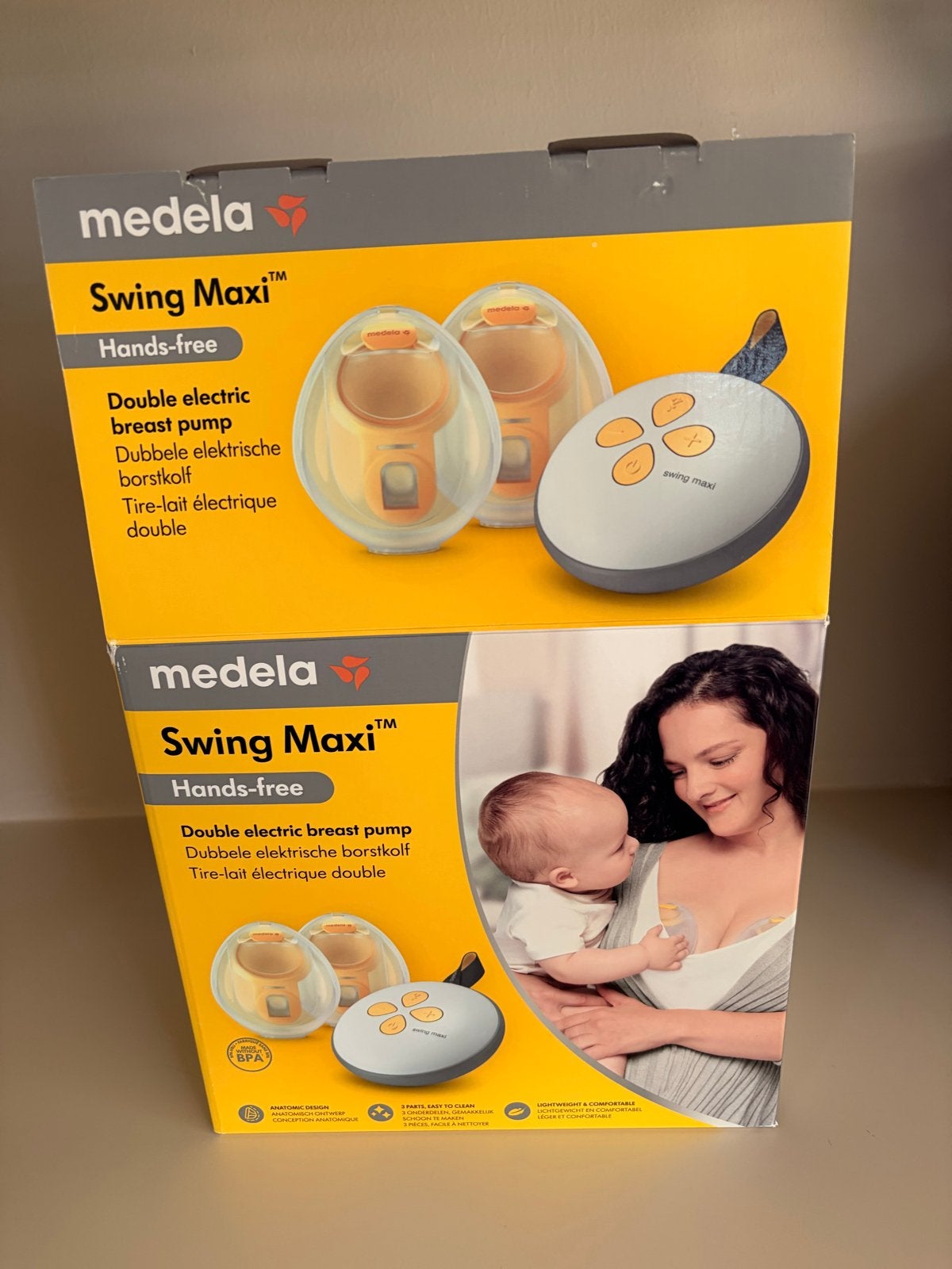 Medela Swing Maxi Hands-free Dubbele Elektrische Borstkolf, Ophalen of Verzenden, Zo goed als nieuw
