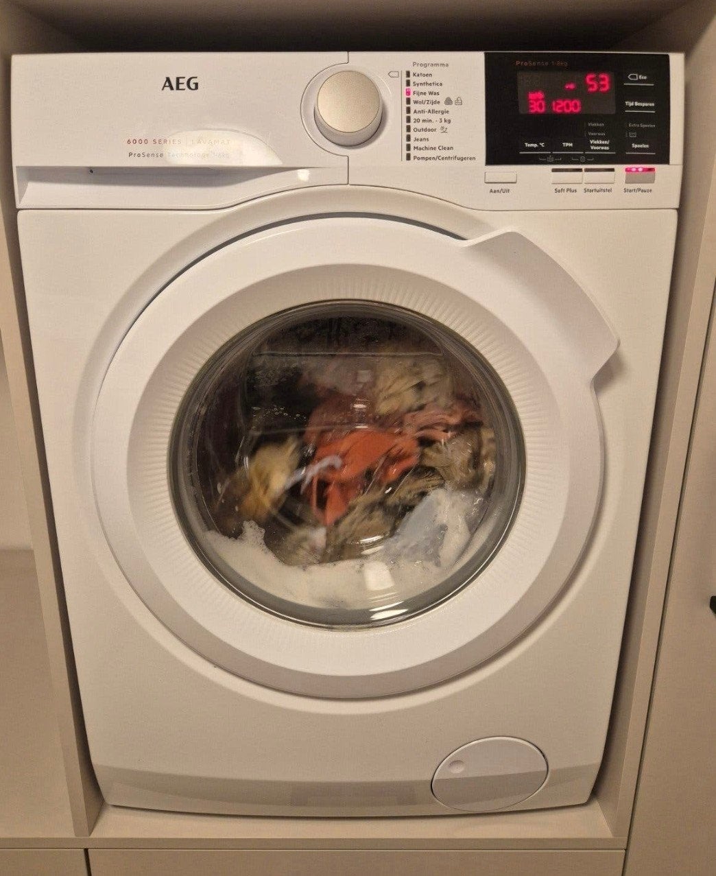 AEG Wasmachine, Witgoed en Apparatuur, Wasmachines, Ophalen, Gebruikt, 8 tot 10 kg, 1600 toeren of meer