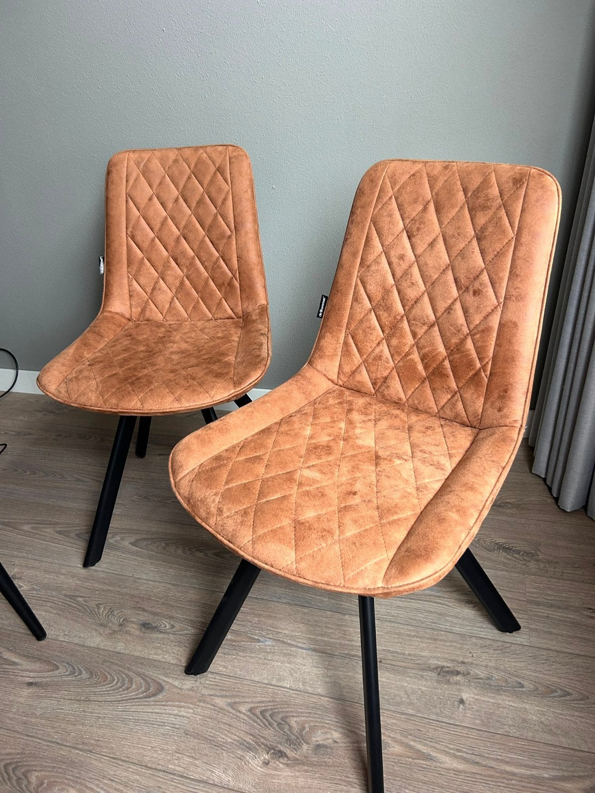 4x De Bommel eetkamerstoelen - Oranje/bruin, Ophalen, Twee, Overige kleuren, Modern, Industrieel