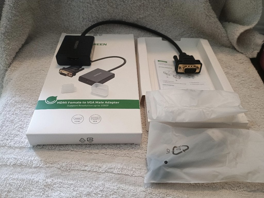 UGREEN HDMi naar VGA (Zeldzaam), Ophalen of Verzenden, Zo goed als nieuw, Minder dan 2 meter, HDMI-kabel