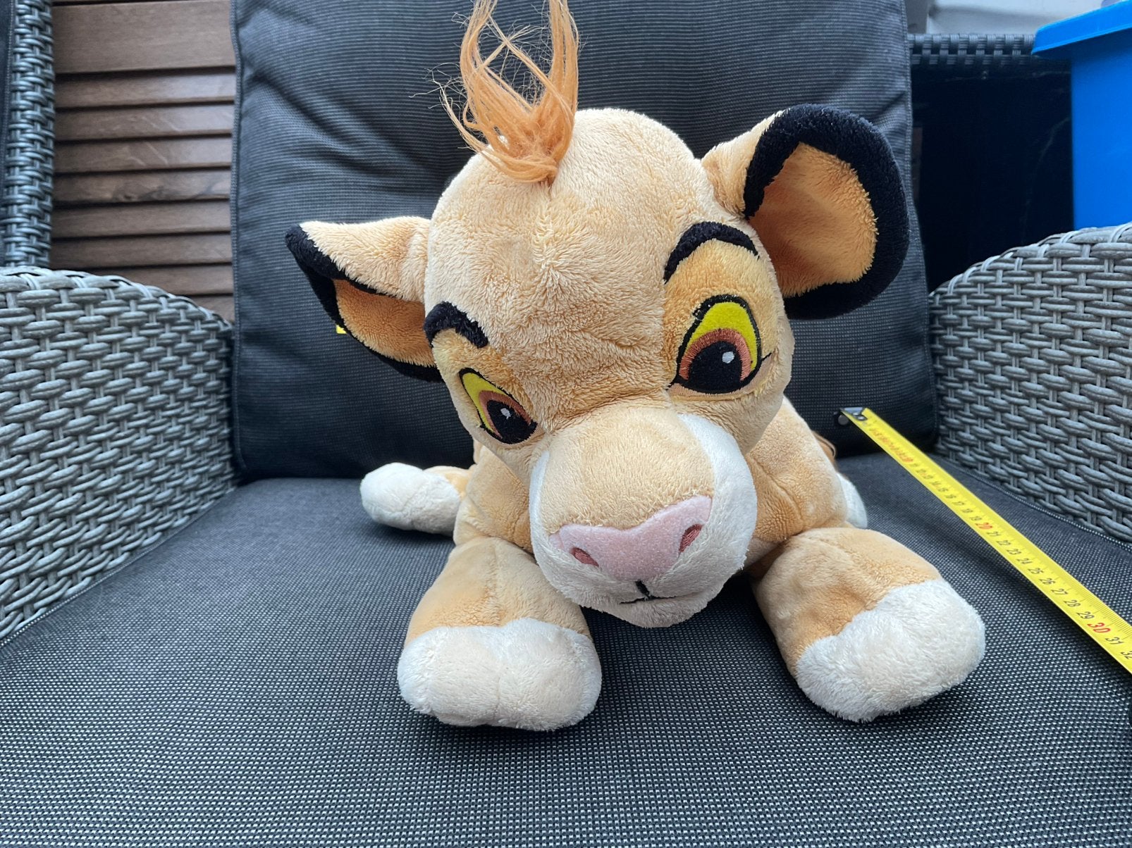Zgan, niet Kapot, grote Lion King Simba knuffel 35cm, Ophalen, Leeuwenkoning of Jungle Boek, Zo goed als nieuw, Knuffel