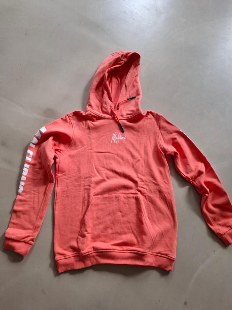Zalm kleur Malelions hoodie maat 176, Kinderen en Baby's, Kinderkleding | Maat 176, Malelions, Jongen of Meisje, Trui of Vest